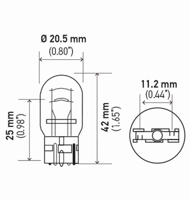 Hella - Hella Bulb 7443 12V 21/5W W3X16Q T65 (2) - Demon Performance