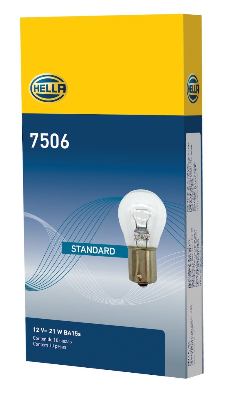 Hella - Hella Bulb 7506 12V 21W BA15s S8 - Demon Performance