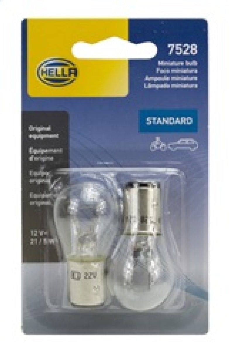 Hella - Hella Bulb 7528 12V 21/5W Bay15D S8 (2) - Demon Performance