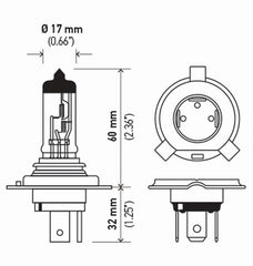 Hella - Hella Bulb 9003/Hb2 12V 60/55W P43T T46 (2) - Demon Performance