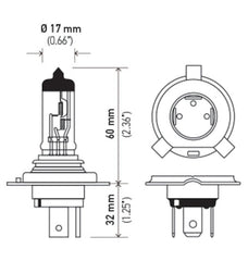 Hella - Hella Bulb 9003/Hb2 12V 60/55W P43T T46 - Demon Performance