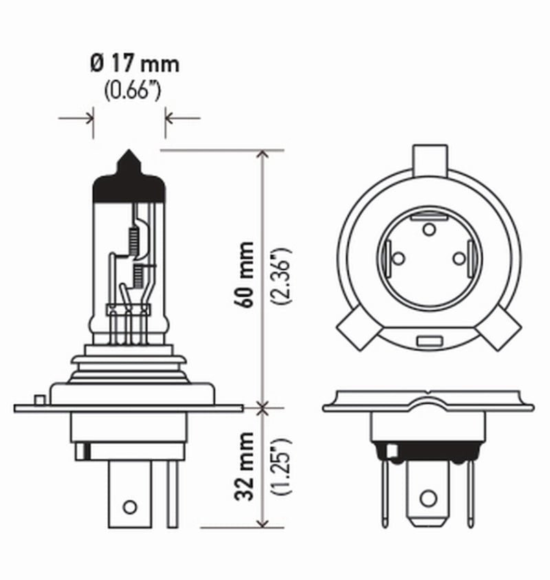 Hella - Hella Bulb 9003/Hb2 12V 60/55W P43T T46 Sb - Demon Performance