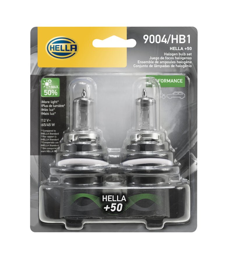 Hella - Hella Bulb 9004 12V 65/45W P29T T4625 +50 (2) - Demon Performance