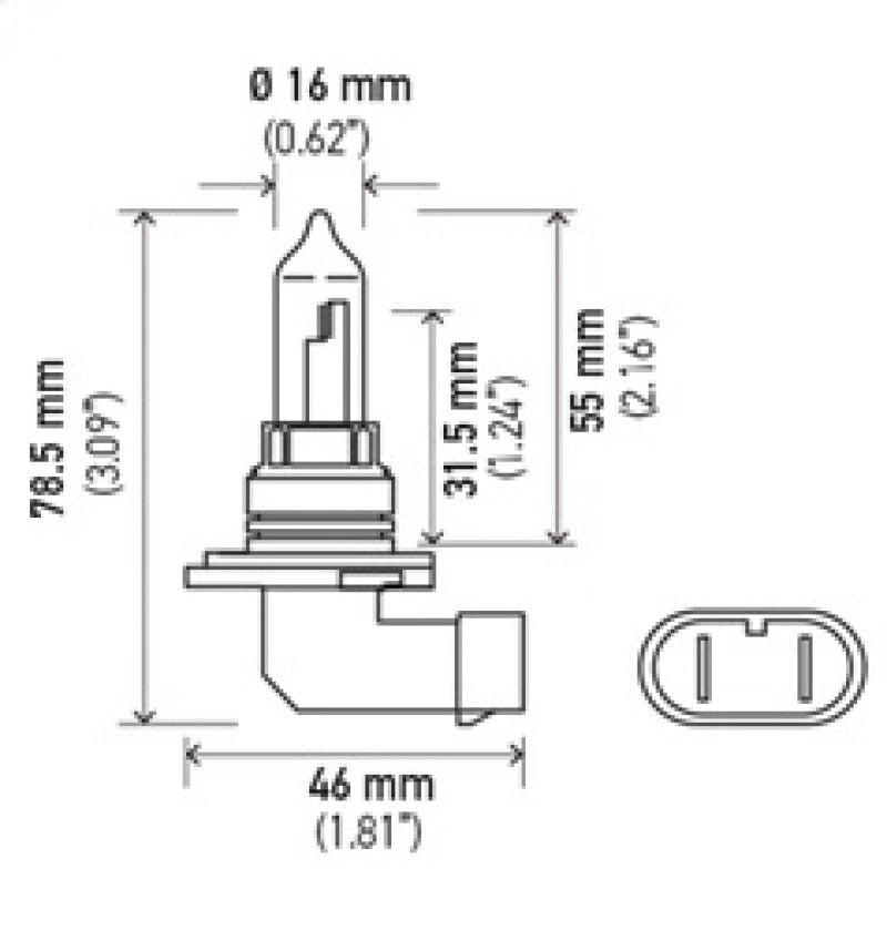 Hella - Hella Bulb 9005 12V 65W P20D T4 +50 (2) - Demon Performance