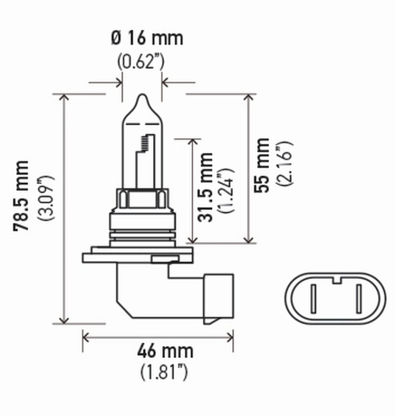 Hella - Hella Bulb 9005 12V 65W P20D T4 +50 (2) - Demon Performance