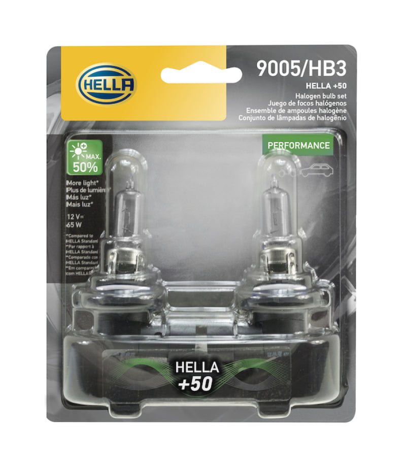 Hella - Hella Bulb 9005 12V 65W P20D T4 +50 (2) - Demon Performance