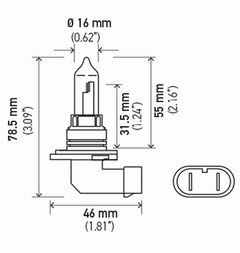 Hella - Hella Bulb 9005 12V 65W P20D T4 +50 (2) - Demon Performance