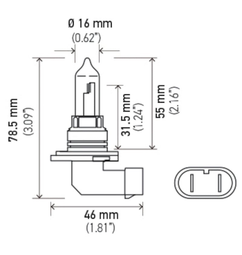 Hella - Hella Bulb 9005/HB3 12V 65W P20d T4 - Demon Performance