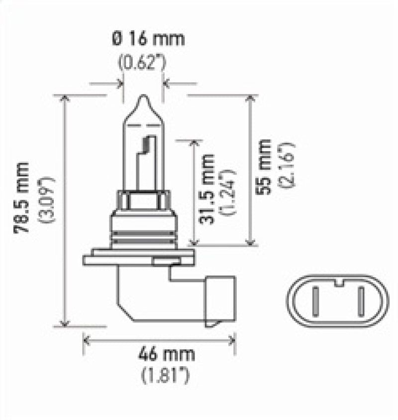 Hella - Hella Bulb 9005/HB3 12V 65W P20d T4 - Demon Performance