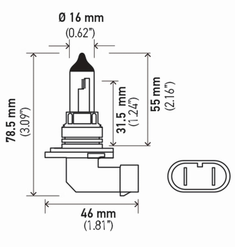 Hella - Hella Bulb 9006 12V 55W P22D T4 +50 (2) - Demon Performance