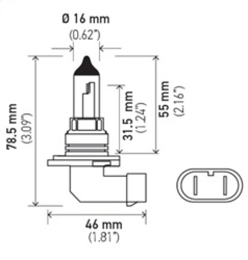 Hella - Hella Bulb 9006 12V 55W P22D T4 +50 (2) - Demon Performance