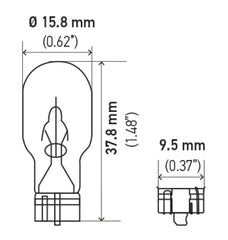 Hella - Hella Bulb 912 12V 13W W2.1X9.5d T5 - Demon Performance