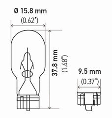 Hella - Hella Bulb 921 12V 16W W21X95D T5 Sb - Demon Performance
