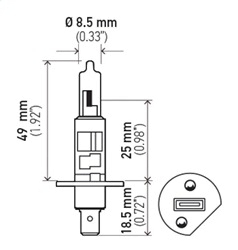 Hella - Hella Bulb H1 12V 55W Xen Wht Xb (2) - Demon Performance