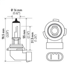 Hella - Hella Bulb H10/9145 12V 45W Py20D T4 - Demon Performance
