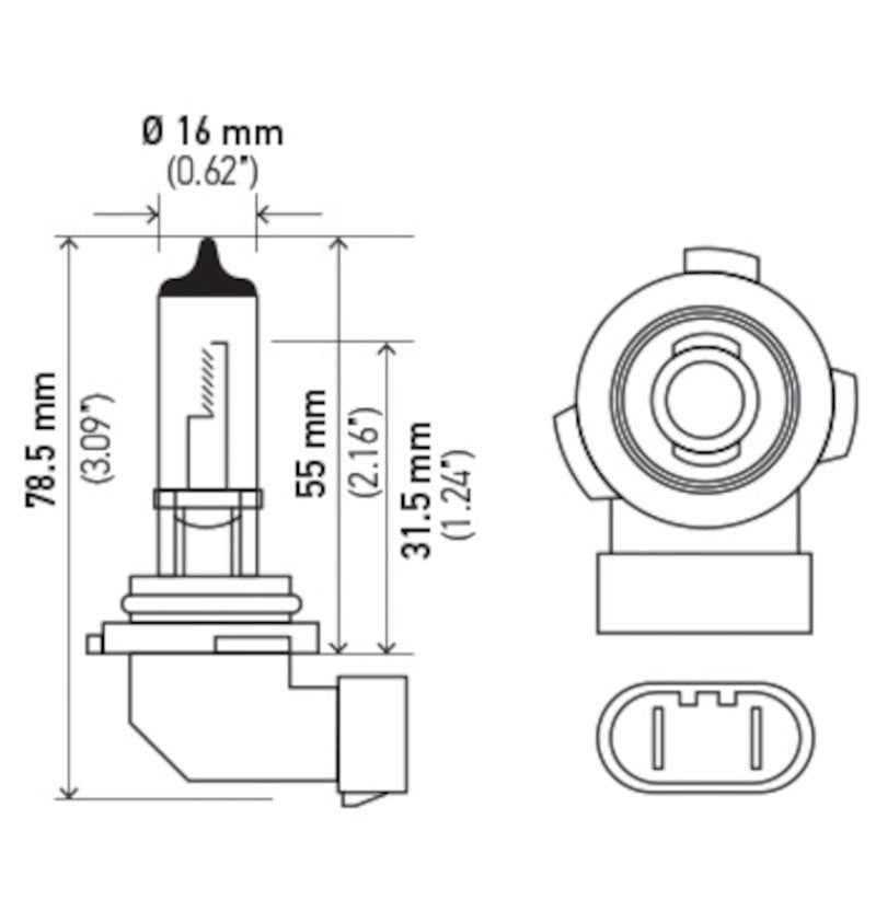 Hella - Hella Bulb H10/9145 12V 45W Py20D T4 - Demon Performance