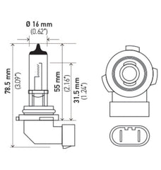 Hella - Hella Bulb H10/9145 12V 45W Py20D T4 - Demon Performance