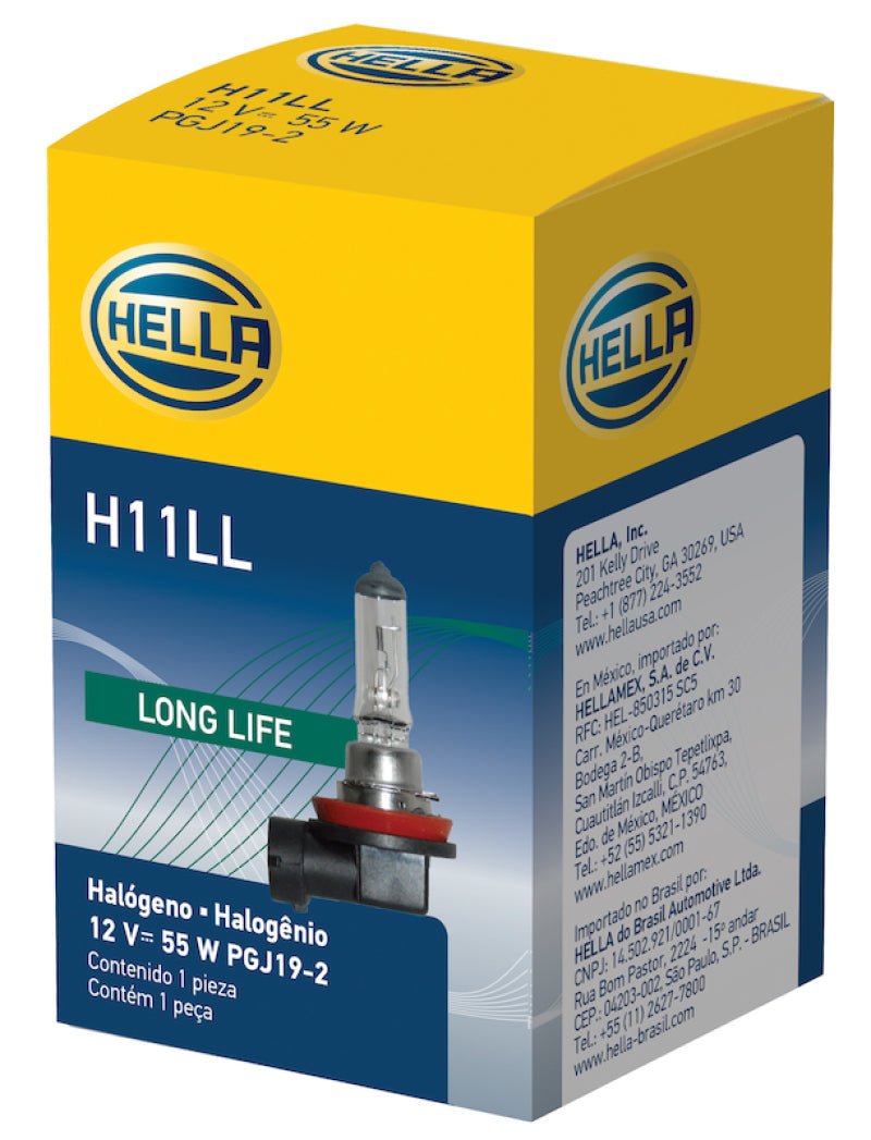 Hella - Hella Bulb H11 12V 55W PGJ19 - 2 T4 LONG LIFE - Demon Performance