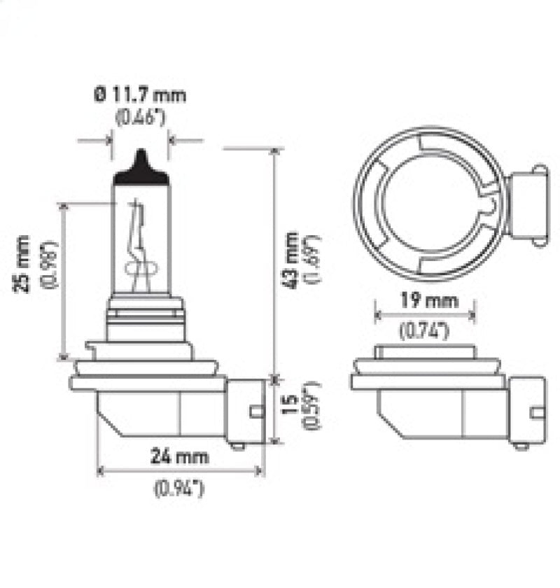 Hella - Hella Bulb H11 12V 55W Pgj192 T4 - Demon Performance
