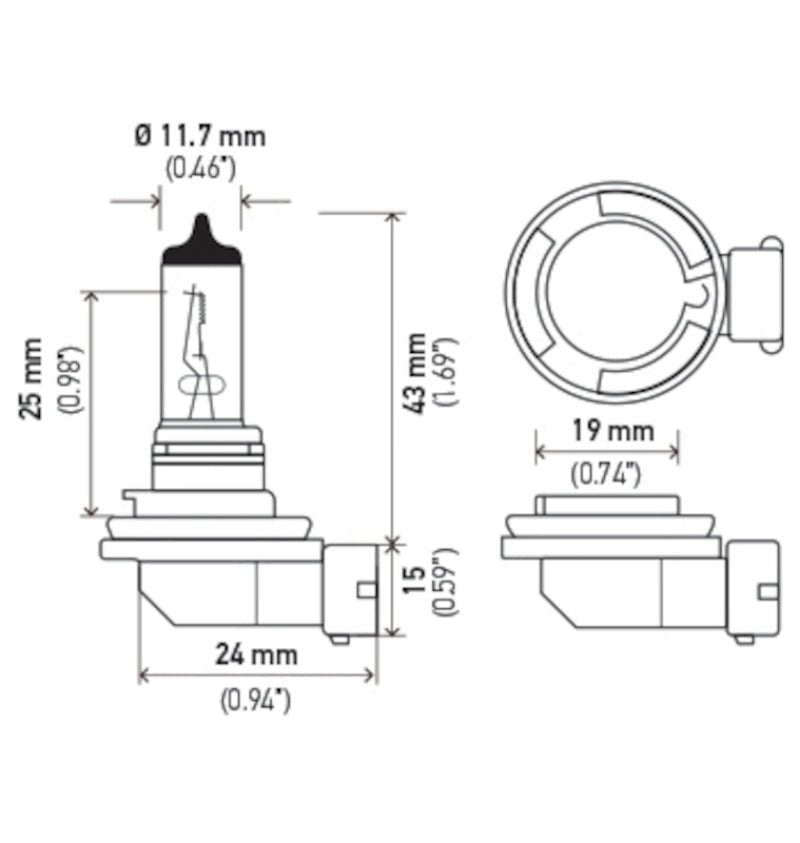 Hella - Hella Bulb H11 12V 55W Pgj192 T4 - Demon Performance