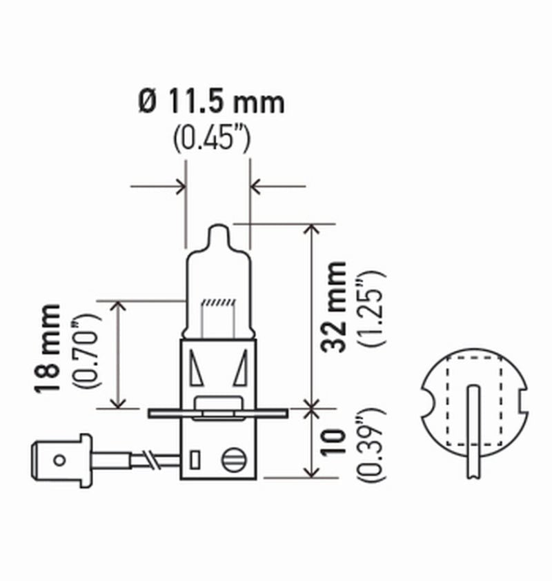 Hella - Hella Bulb H3 12V 55W Pk22S T325 +50 (2) - Demon Performance