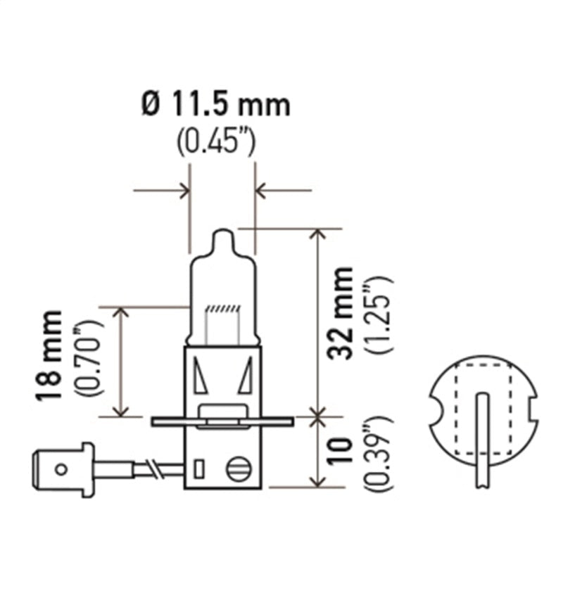 Hella - Hella Bulb H3 12V 55W Pk22S T325 Heavy Duty - Demon Performance
