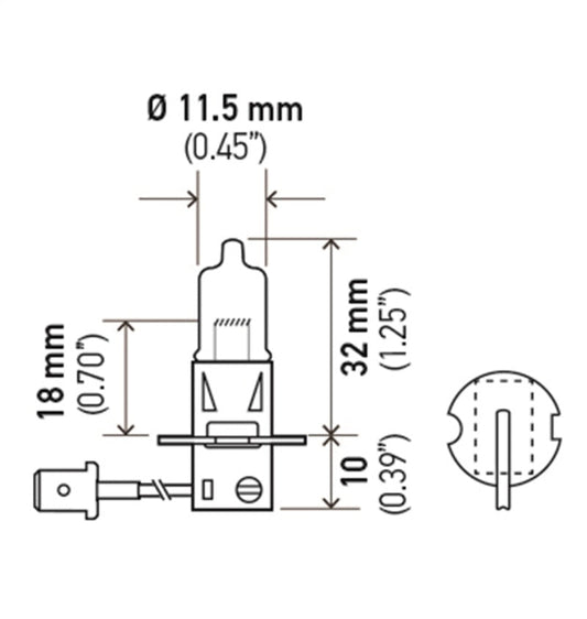 Hella - Hella Bulb H3 12V 55W Pk22S T325 Heavy Duty - Demon Performance