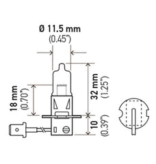 Hella - Hella Bulb H3 12V 55W Pk22S T325 Heavy Duty - Demon Performance