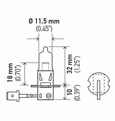 Hella - Hella Bulb H3 12V 55W Pk22S T325 Sb - Demon Performance