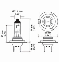 Hella - Hella Bulb H7 12V 55W Px26D T4625 Sb - Demon Performance