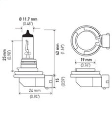 Hella - Hella Bulb H8 12V 35W PGJ19 - 1 T4 - Demon Performance
