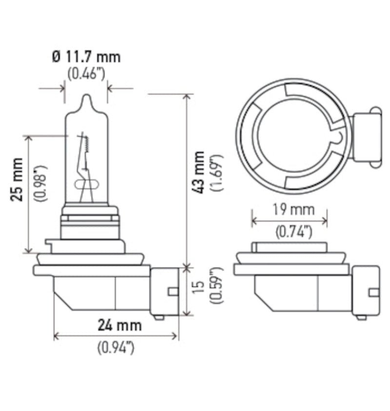 Hella - Hella Bulb H9 12V 65W PGJ19 - 5 T4 - Demon Performance