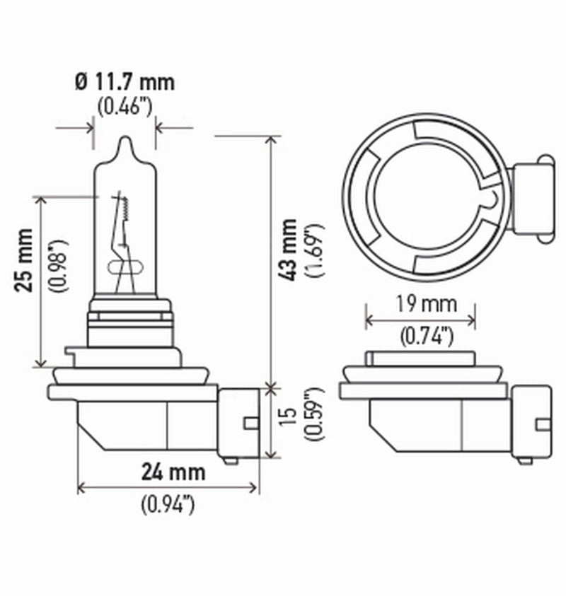Hella - Hella Bulb H9 12V 65W Pgj195 T4 Sb - Demon Performance