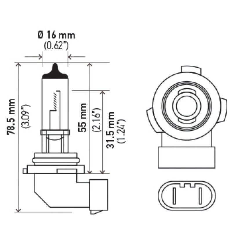 Hella - Hella H10 12V 65W Xen White Bulb (Pair) - Demon Performance