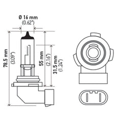 Hella - Hella H10 12V 65W Xen White Bulb (Pair) - Demon Performance