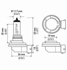 Hella - Hella H11 12V 55W PGJ19 - 2 T4 +50 Performance Halogen Bulb - Pair - Demon Performance