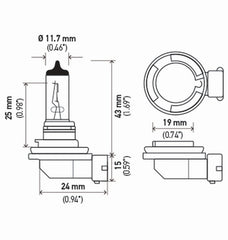 Hella - Hella H11 12V 55W PGJ19 - 2 T4 +50 Performance Halogen Bulb - Pair - Demon Performance