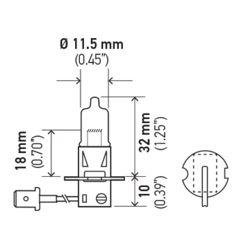 Hella - Hella H3 12V 55W Xen White XB Bulb (Pair) - Demon Performance