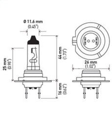 Hella - Hella High Wattage Bulb H7 12V 100W PX26d T4.6 - Demon Performance