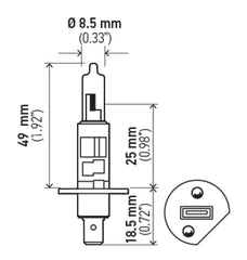 Hella - Hella Optilux H1 12V/55W XY Yellow Bulb - Demon Performance