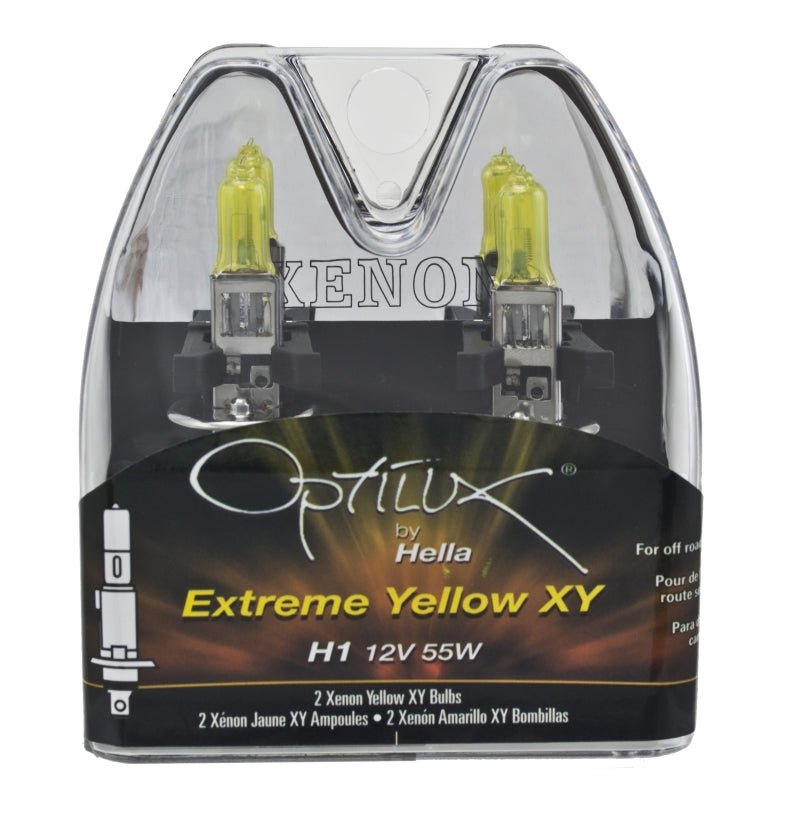 Hella - Hella Optilux H1 12V/55W XY Yellow Bulb - Demon Performance