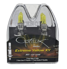 Hella - Hella Optilux H1 12V/55W XY Yellow Bulb - Demon Performance