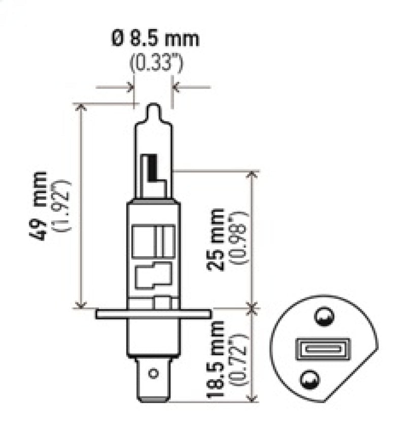 Hella - Hella Optilux H1 12V/55W XY Yellow Bulb - Demon Performance
