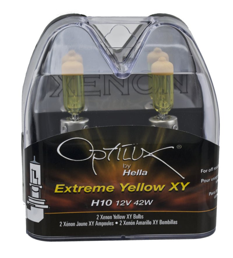 Hella - Hella Optilux H10 12V/42W XY Xenon Yellow Bulb - Demon Performance