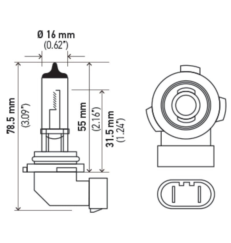 Hella - Hella Optilux H10 12V/42W XY Xenon Yellow Bulb - Demon Performance