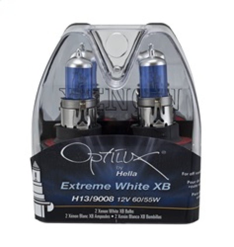 Hella - Hella Optilux H13/9008 12V 60/55W XB Xenon White Bulbs (Pair) - Demon Performance