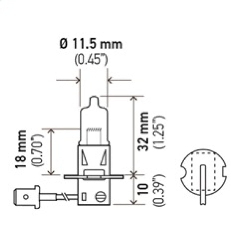 Hella - Hella Optilux H3 12V / 100W Xenon White XB Light Bulb - Demon Performance