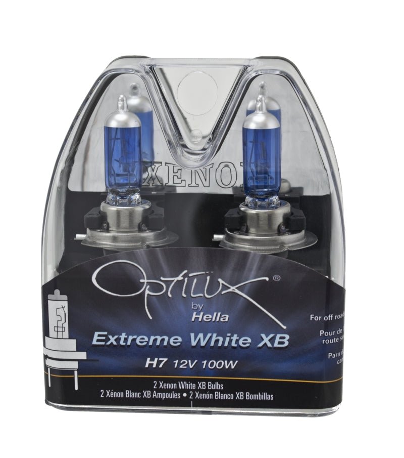 Hella - Hella Optilux H7 100W XB Extreme Blue Bulbs (Pair) - Demon Performance