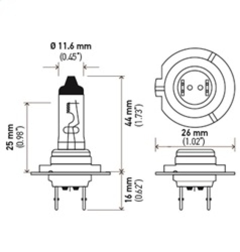 Hella - Hella Optilux H7 12V/55W XY Xenon Yellow Bulb - Demon Performance