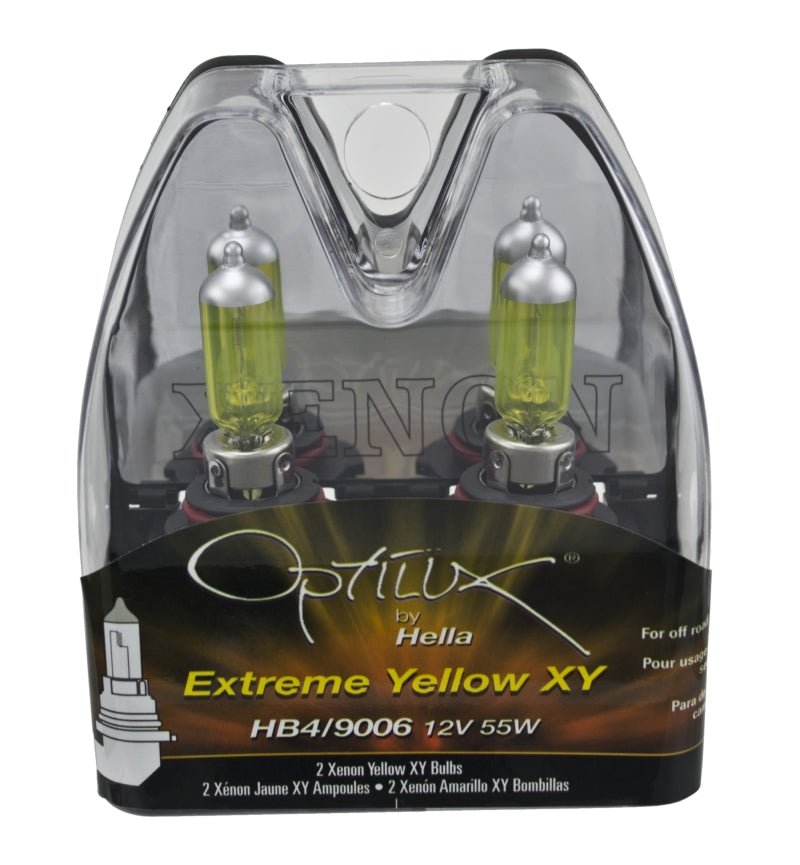 Hella - Hella Optilux HB4 9006 12V/55W XY Xenon Yellow Bulb - Demon Performance
